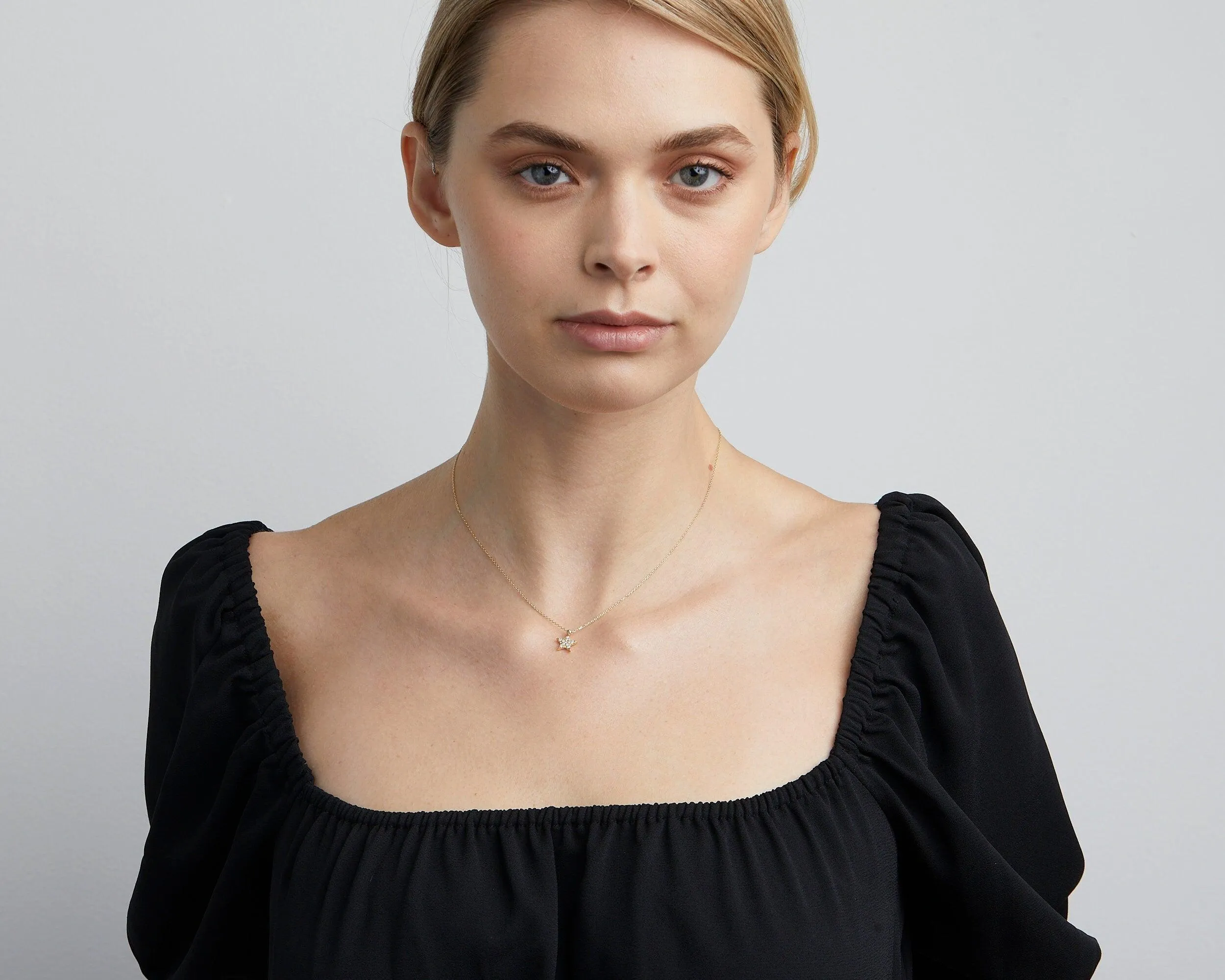 Star Pave Necklace - 18K Gold Vermeil