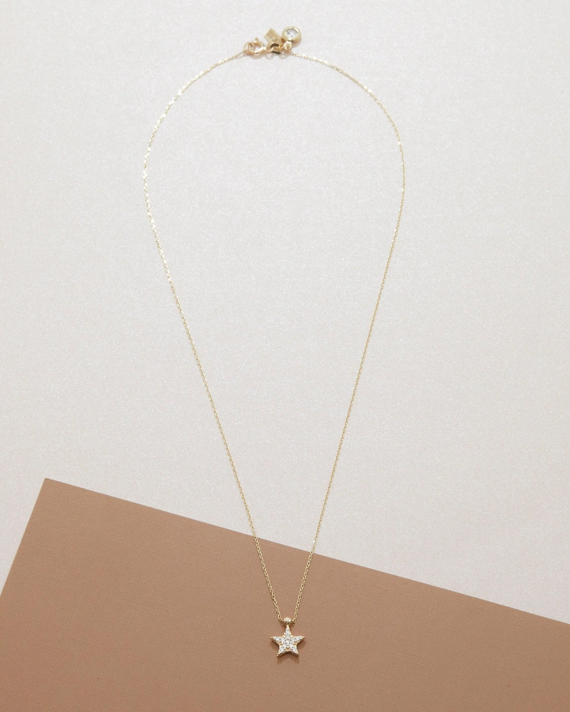 Star Pave Necklace - 18K Gold Vermeil
