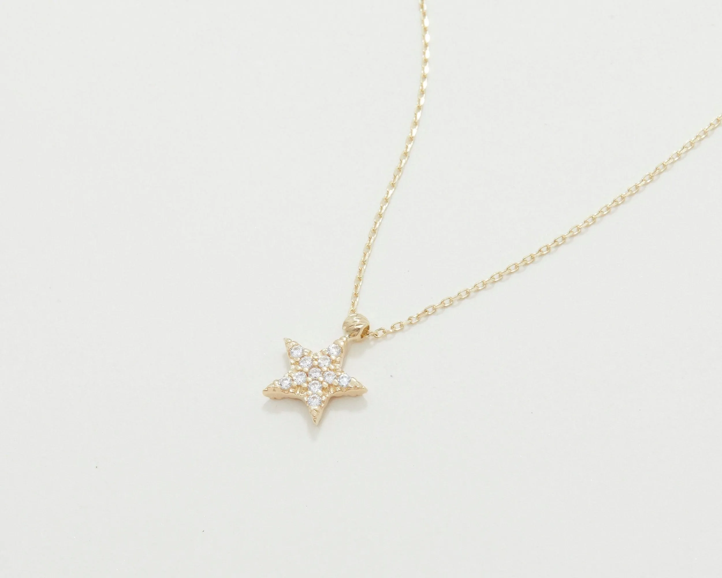 Star Pave Necklace - 18K Gold Vermeil