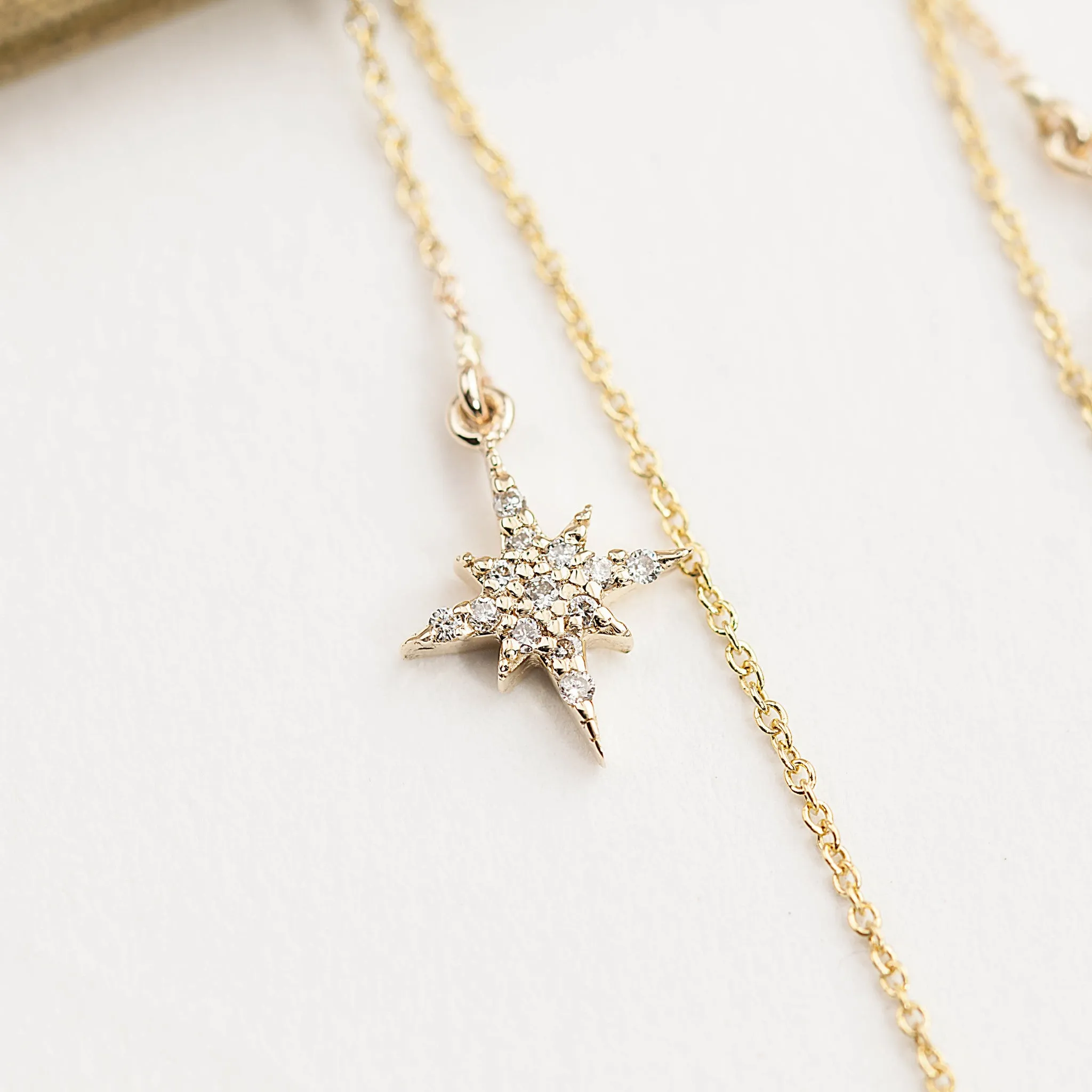 Starburst Diamond Threader Earrings