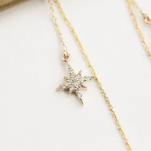 Starburst Diamond Threader Earrings