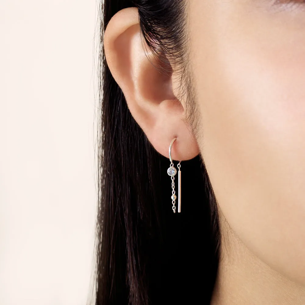 Stardust Dancer Threaders in Silver - Top Stone