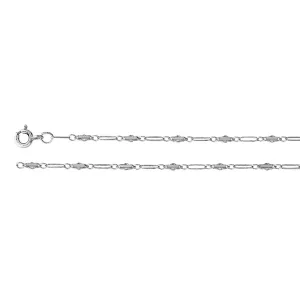 Sterling Silver 2.75mm Bar 18" Chain