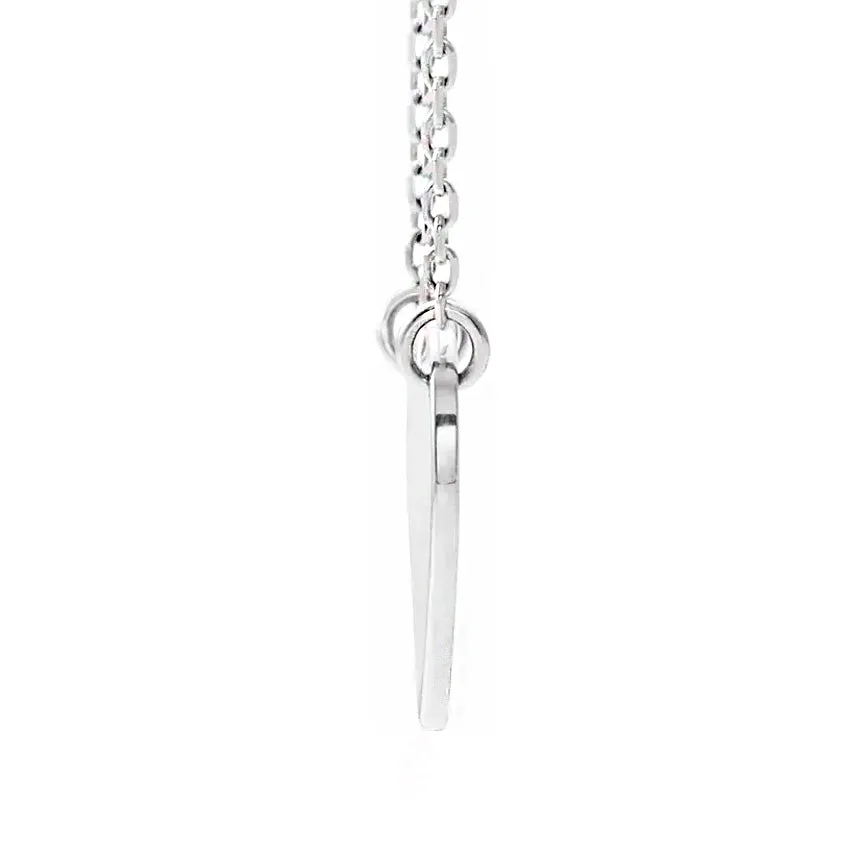 Sterling Silver 8x7.2 mm Heart 16-18" Necklace