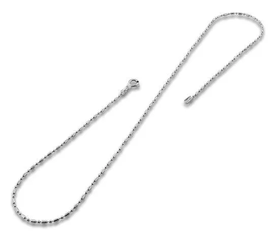 Sterling Silver Bar & Bead Chain 1 1 1.5MM