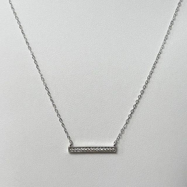 Sterling Silver Bar Necklace