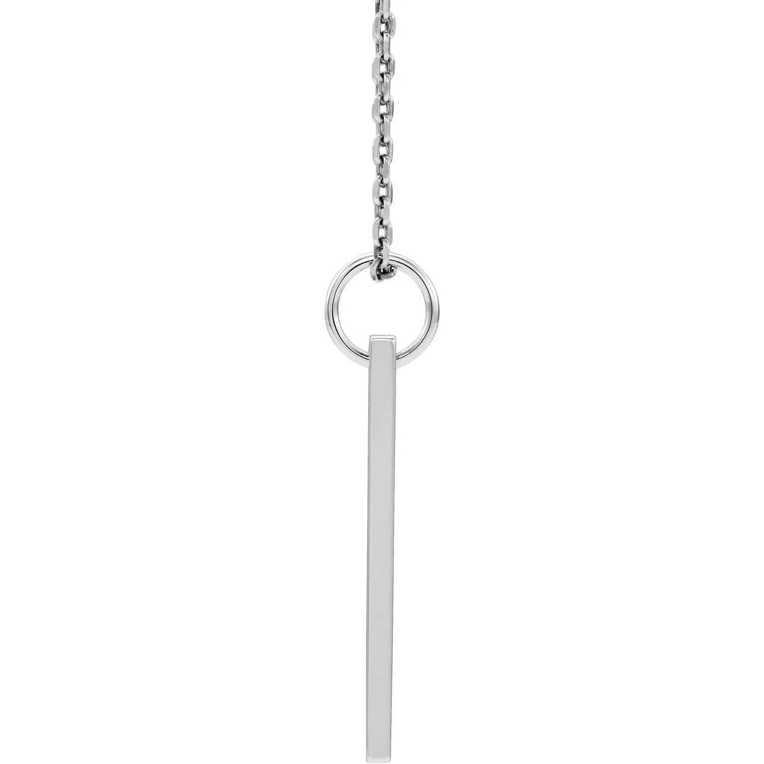 Sterling Silver Engravable Bar Pendant