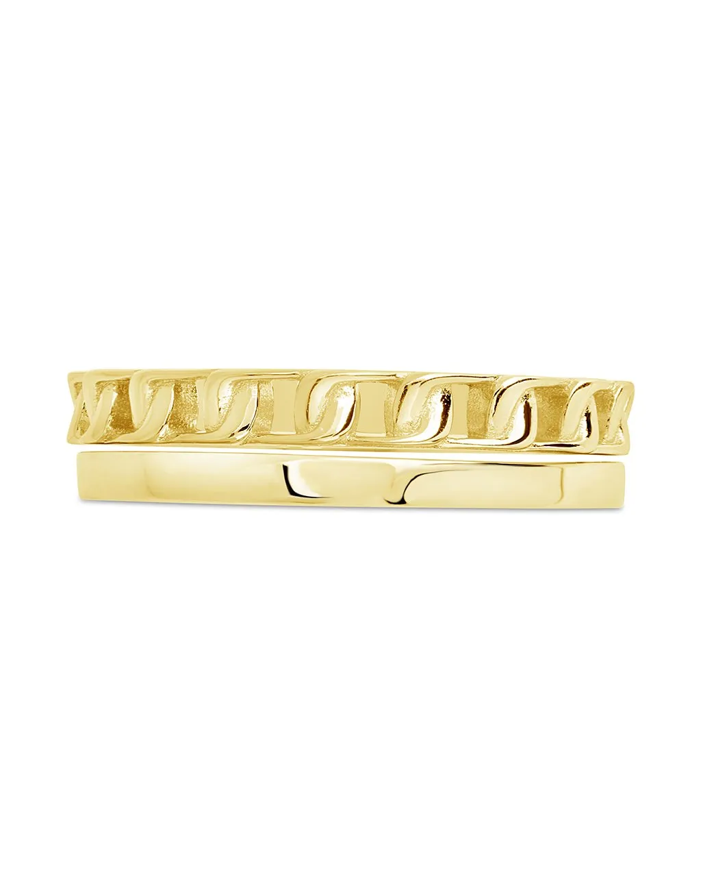 Sterling Silver Everyday Chain Stacking Ring Set
