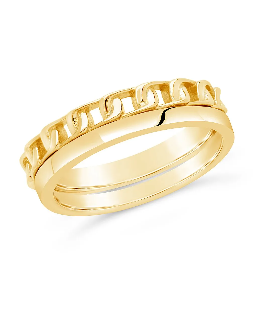 Sterling Silver Everyday Chain Stacking Ring Set
