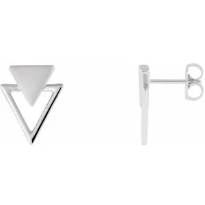 Sterling Silver Geometric Earrings