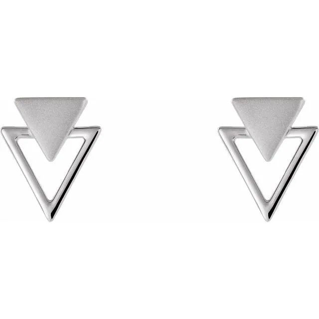 Sterling Silver Geometric Earrings