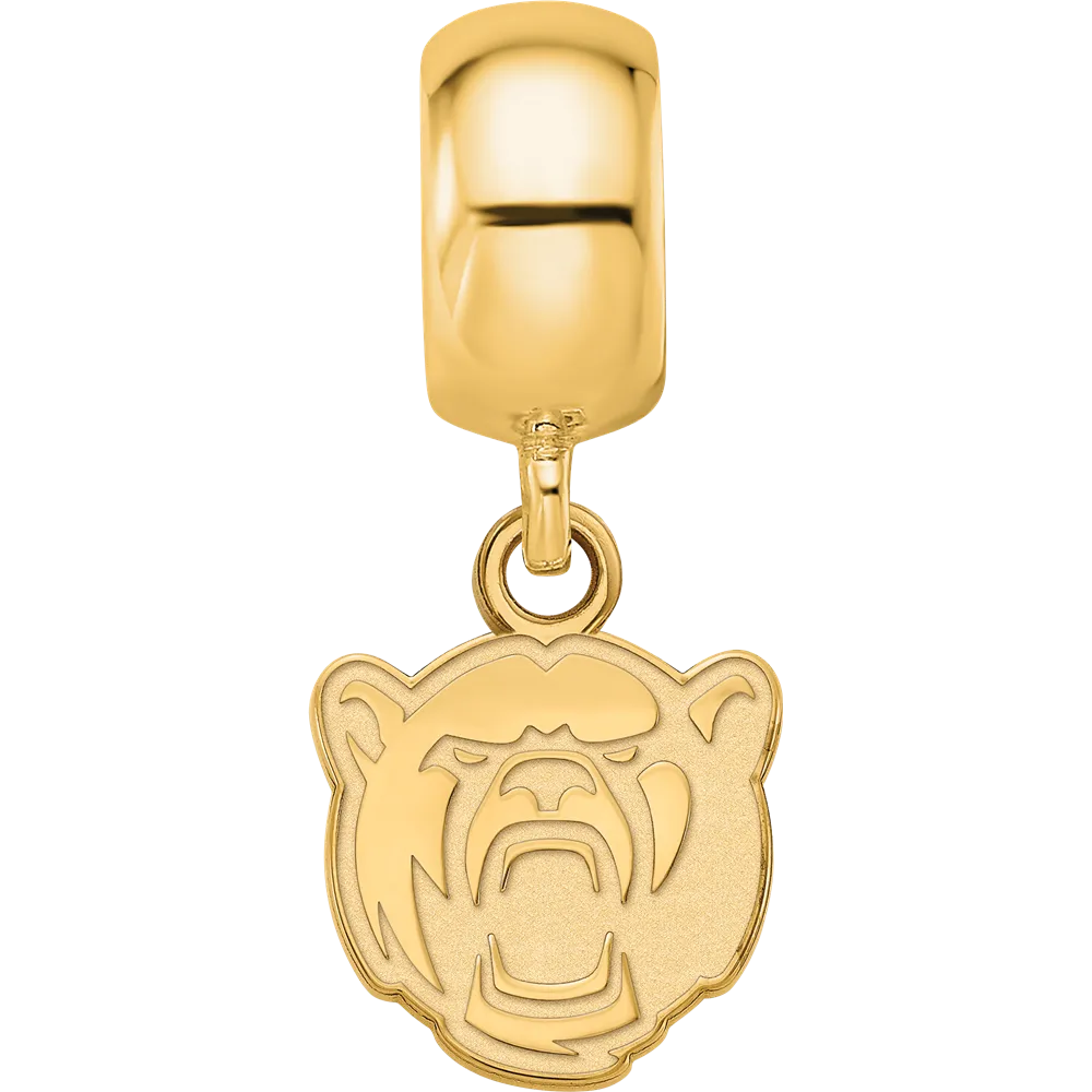 Sterling Silver Gold-plated LogoArt Baylor University Extra Small Dangle Bead Charm