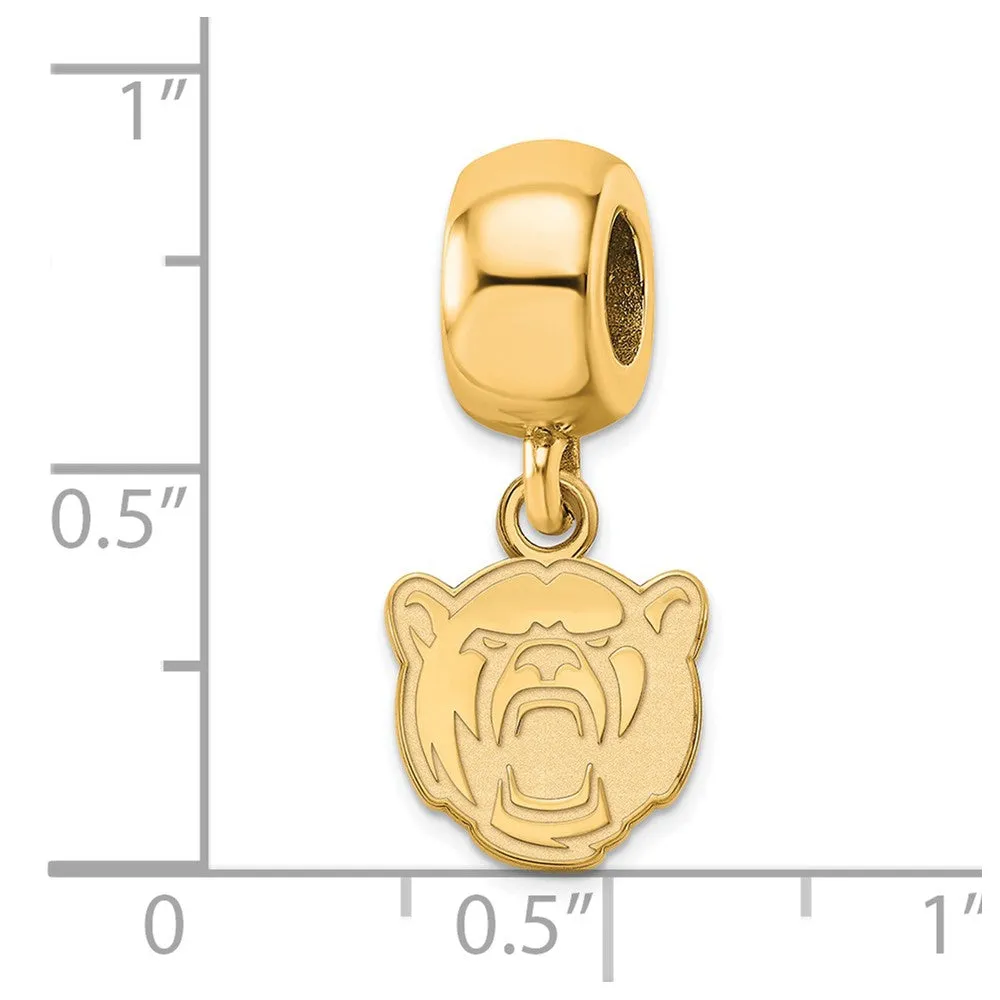 Sterling Silver Gold-plated LogoArt Baylor University Extra Small Dangle Bead Charm