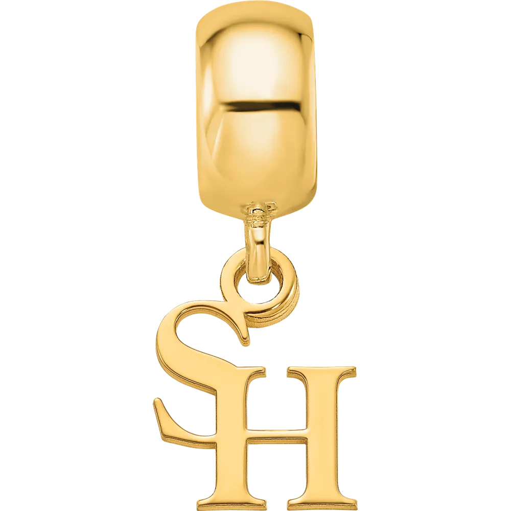 Sterling Silver Gold-plated LogoArt Sam Houston State University Extra Small Dangle Bead Charm