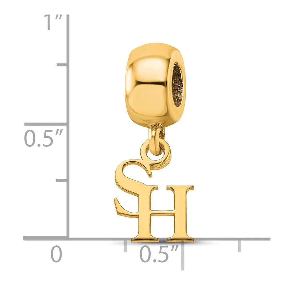 Sterling Silver Gold-plated LogoArt Sam Houston State University Extra Small Dangle Bead Charm