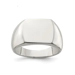 Sterling Silver Mens Open Back Signet Ring