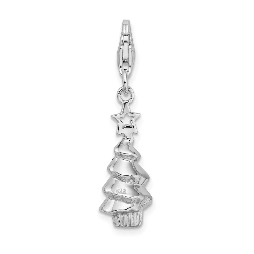 Sterling Silver Rhodium plated Multi Glass Stone Tree Bracelet