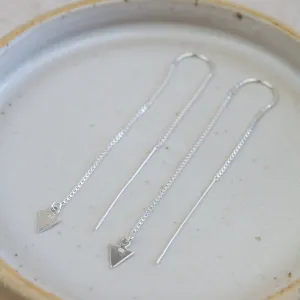 Sterling Silver Threader Earrings with Arrow Charm