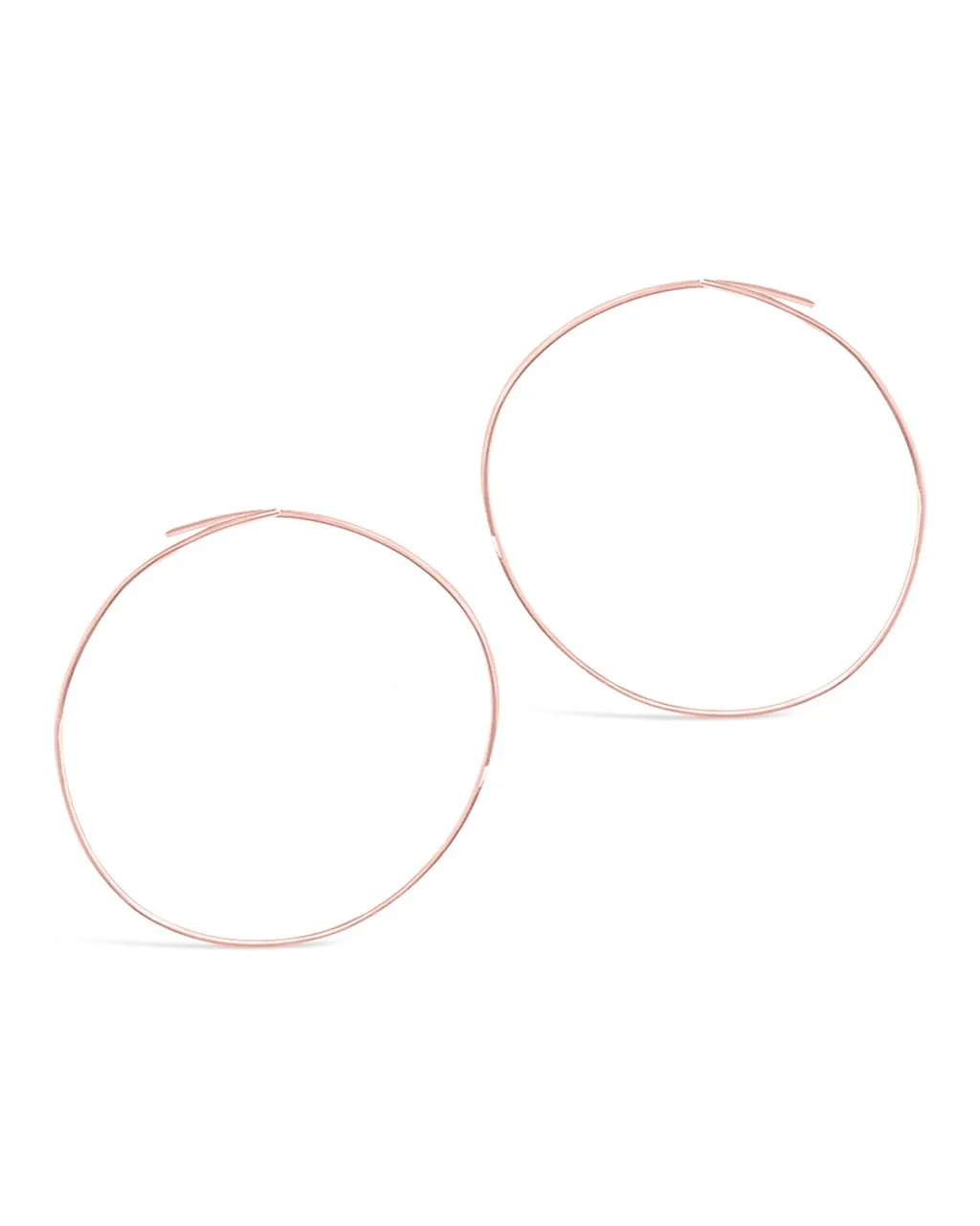 Sterling Silver Threader Hoop Earrings