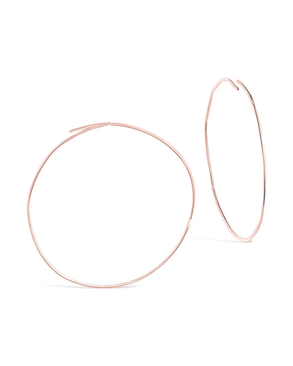 Sterling Silver Threader Hoop Earrings
