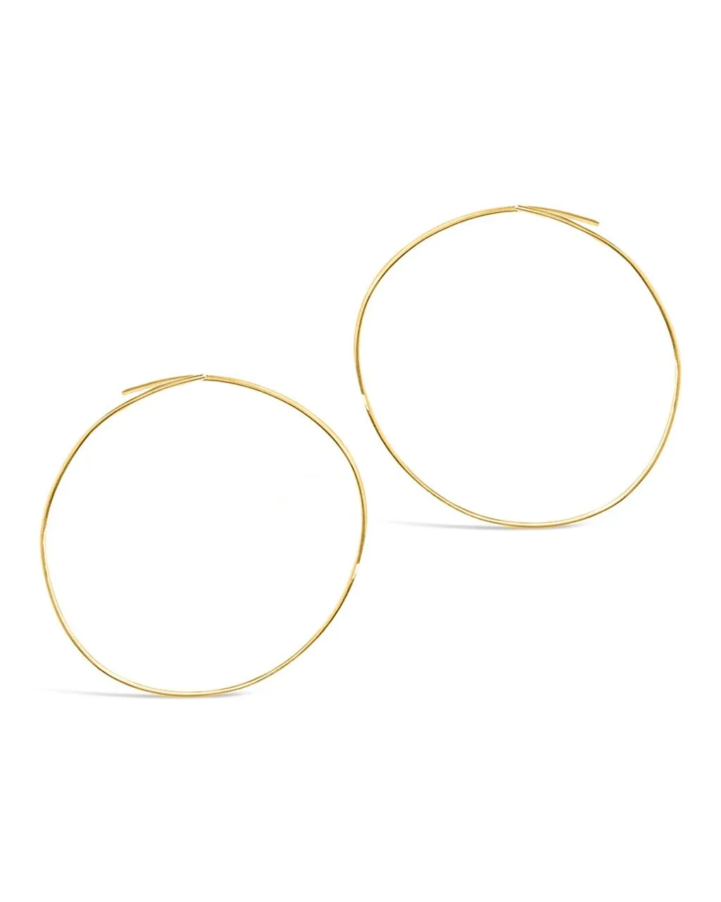 Sterling Silver Threader Hoop Earrings