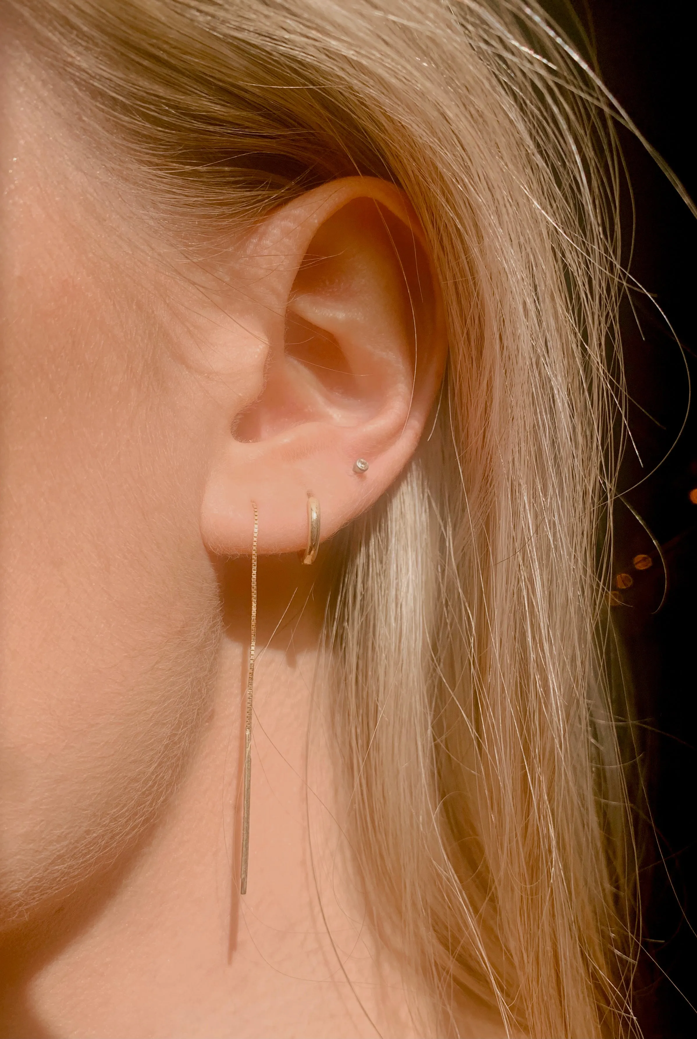 Straight Laced Threader Earrings