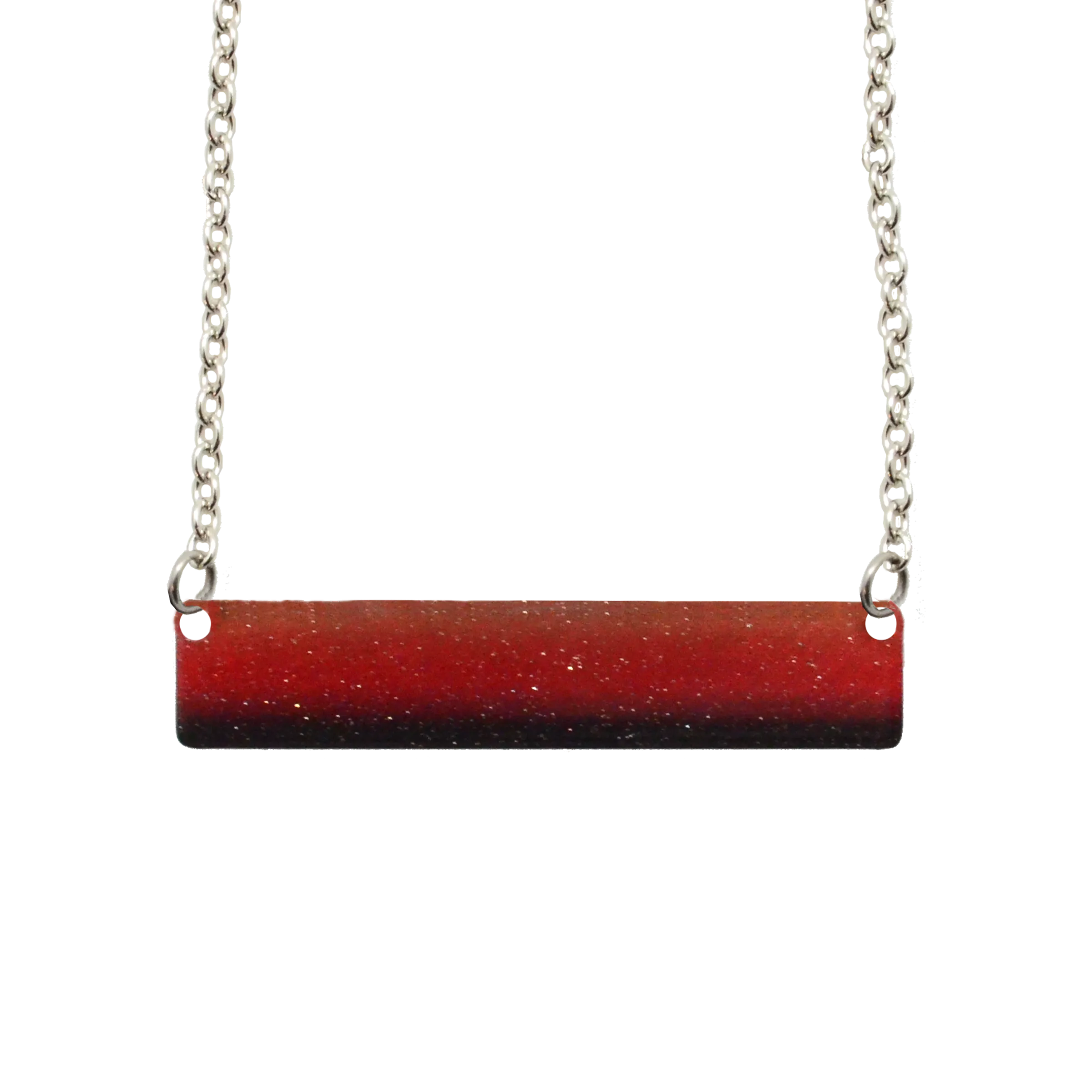 SW Orange Ombre 2" Bar Necklace