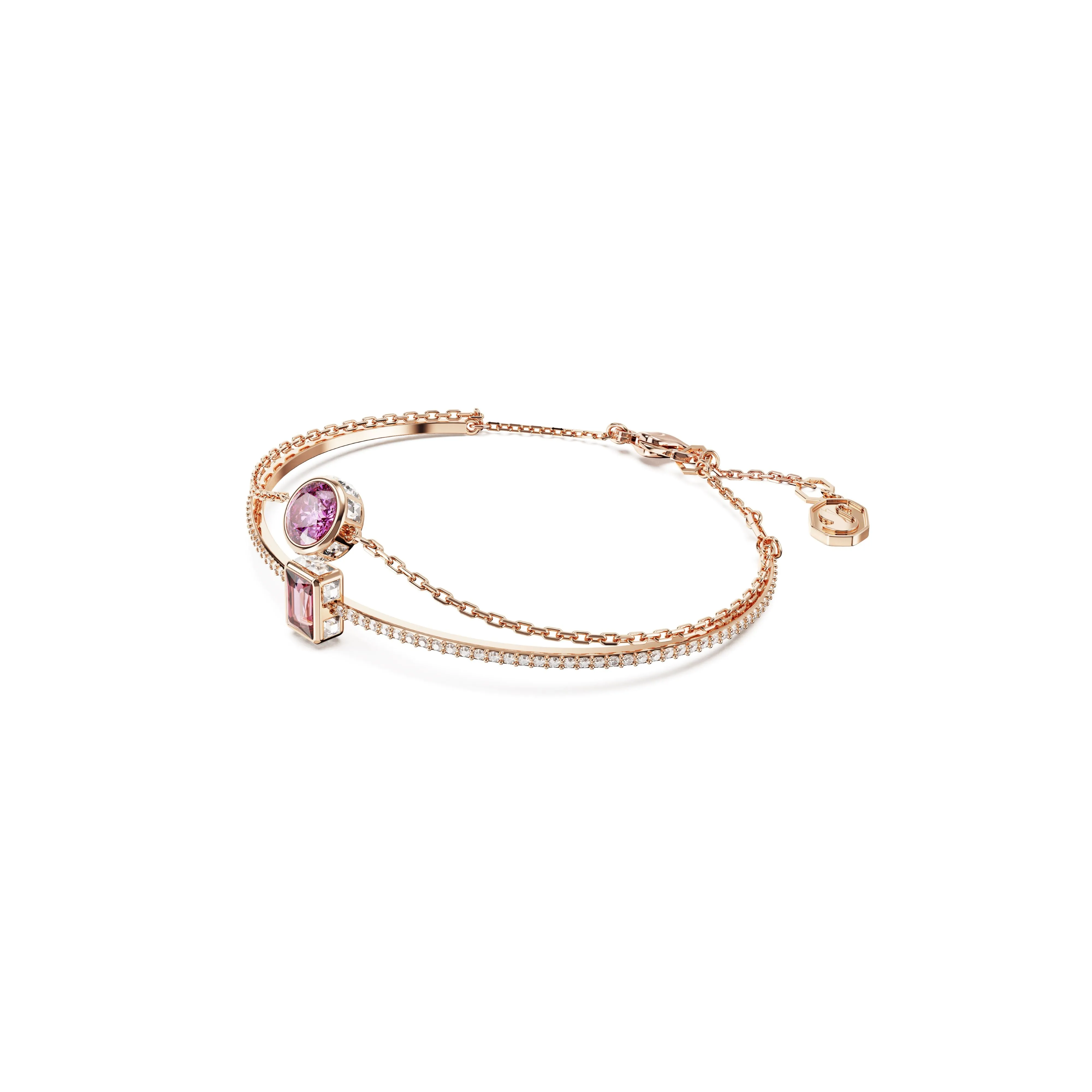 Swarovski Stilla Rose Tone Pink Bangle