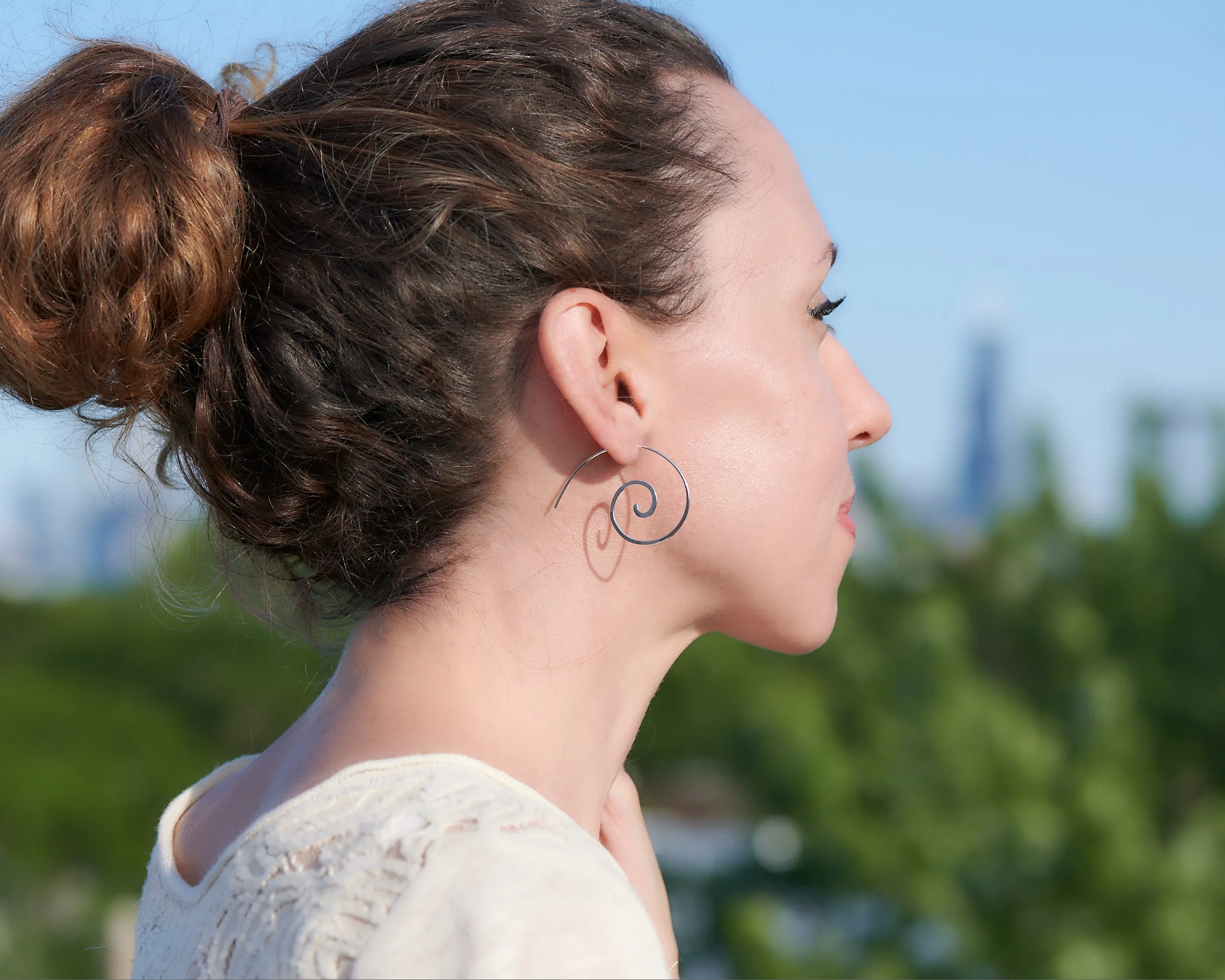 Swirl Threader Earrings