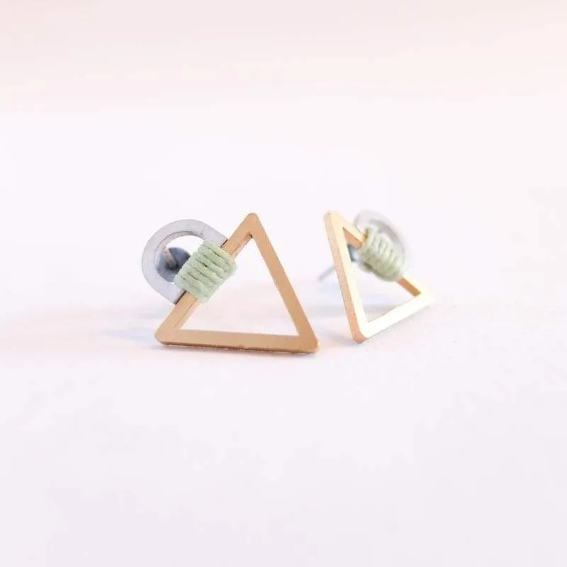 Tab Triangle Stud 2 Earrings