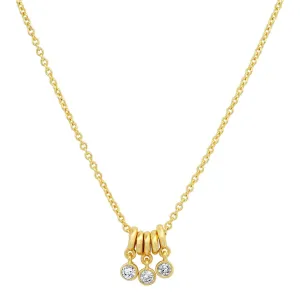 Tai - Necklace with Rings & CZ (Gold)