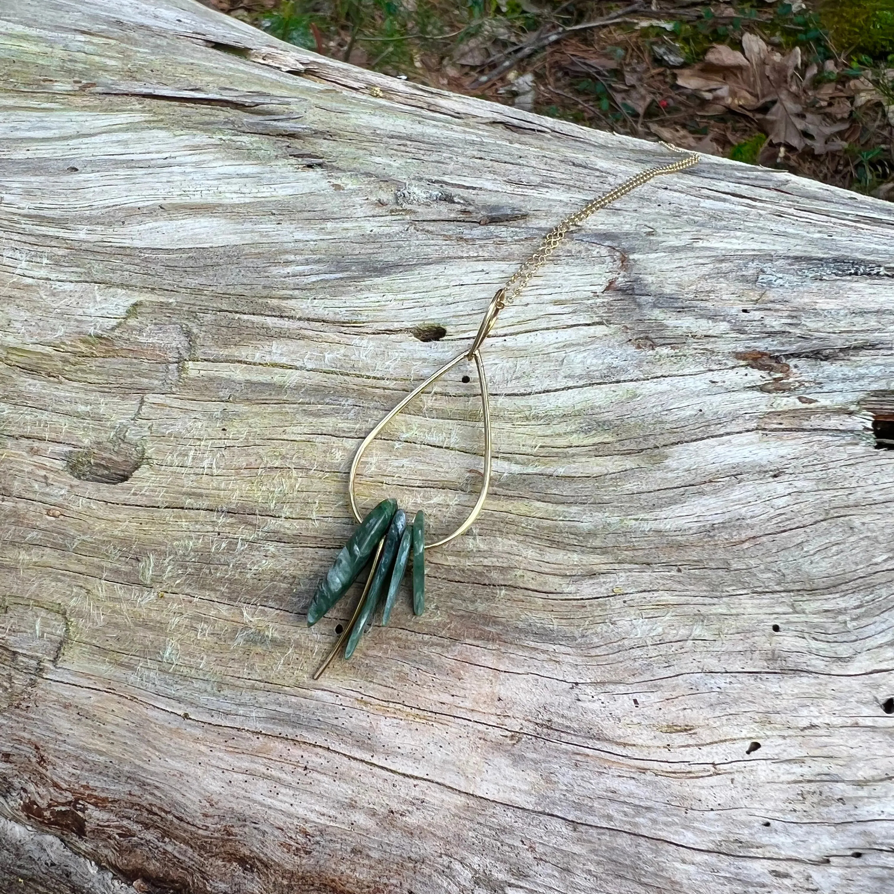 Teardrop Necklace with Healing Gemstones