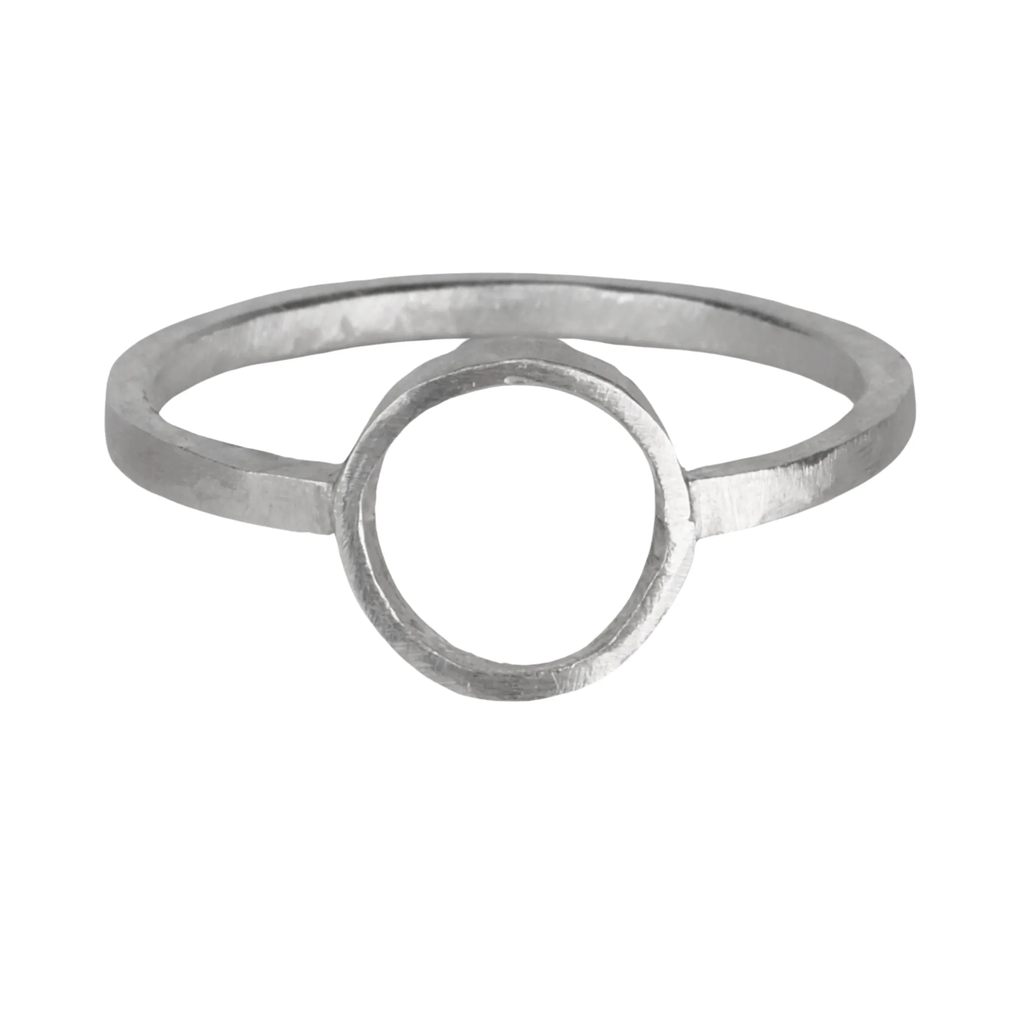 The The "Open Circle" Sterling Silver Ring With Open Circle Center