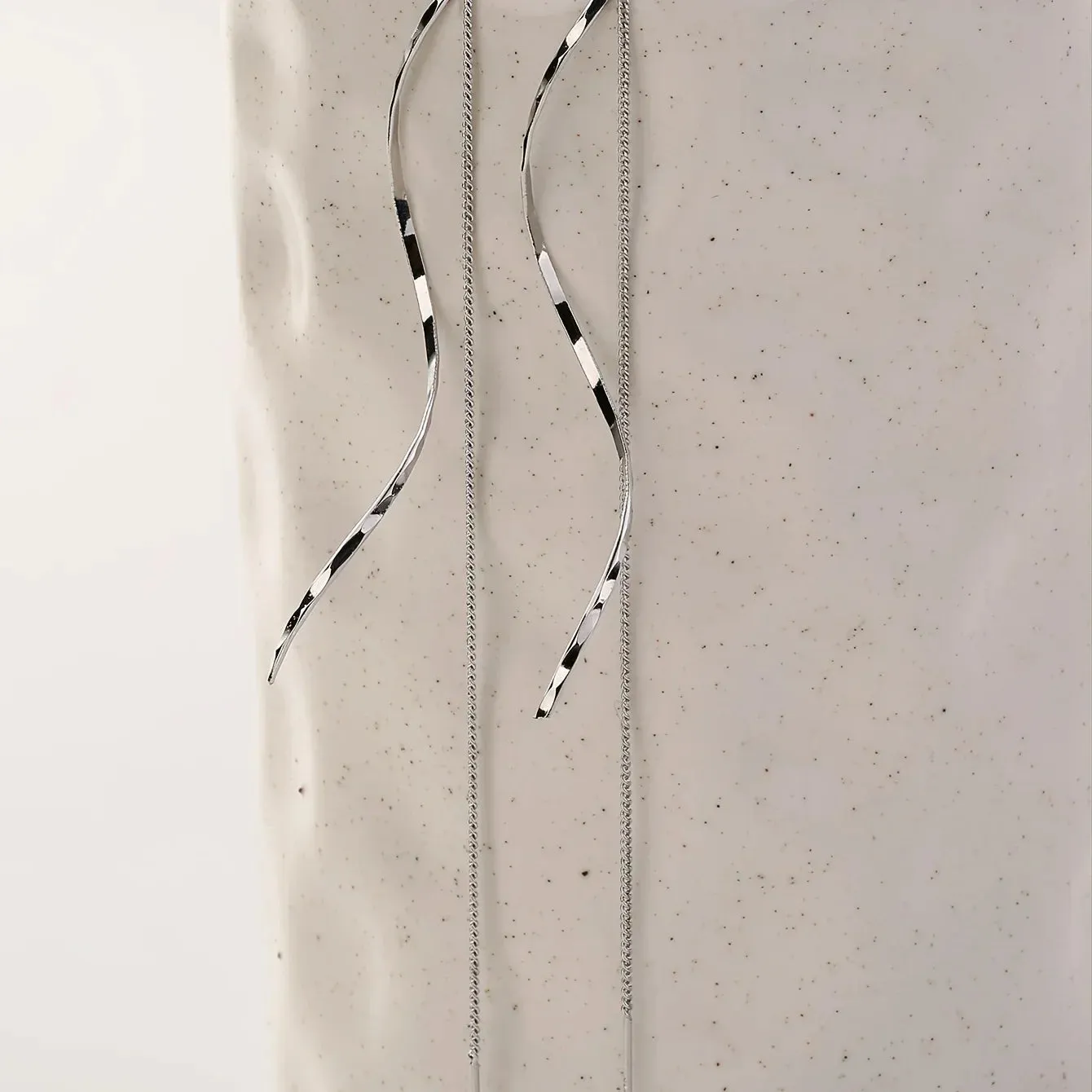 Thea | Wave Threader Earrings
