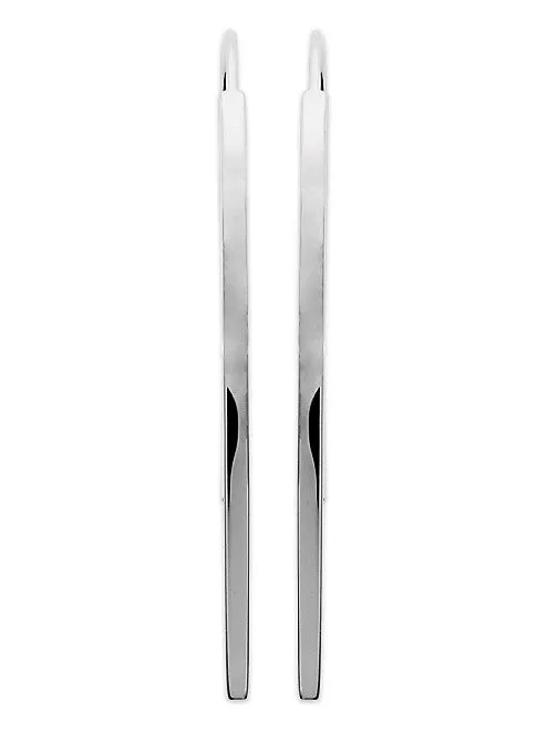 Threader Drop Silver Earrings