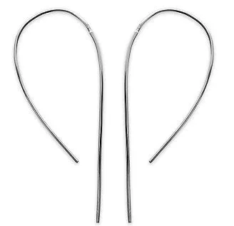 Threader Drop Silver Earrings