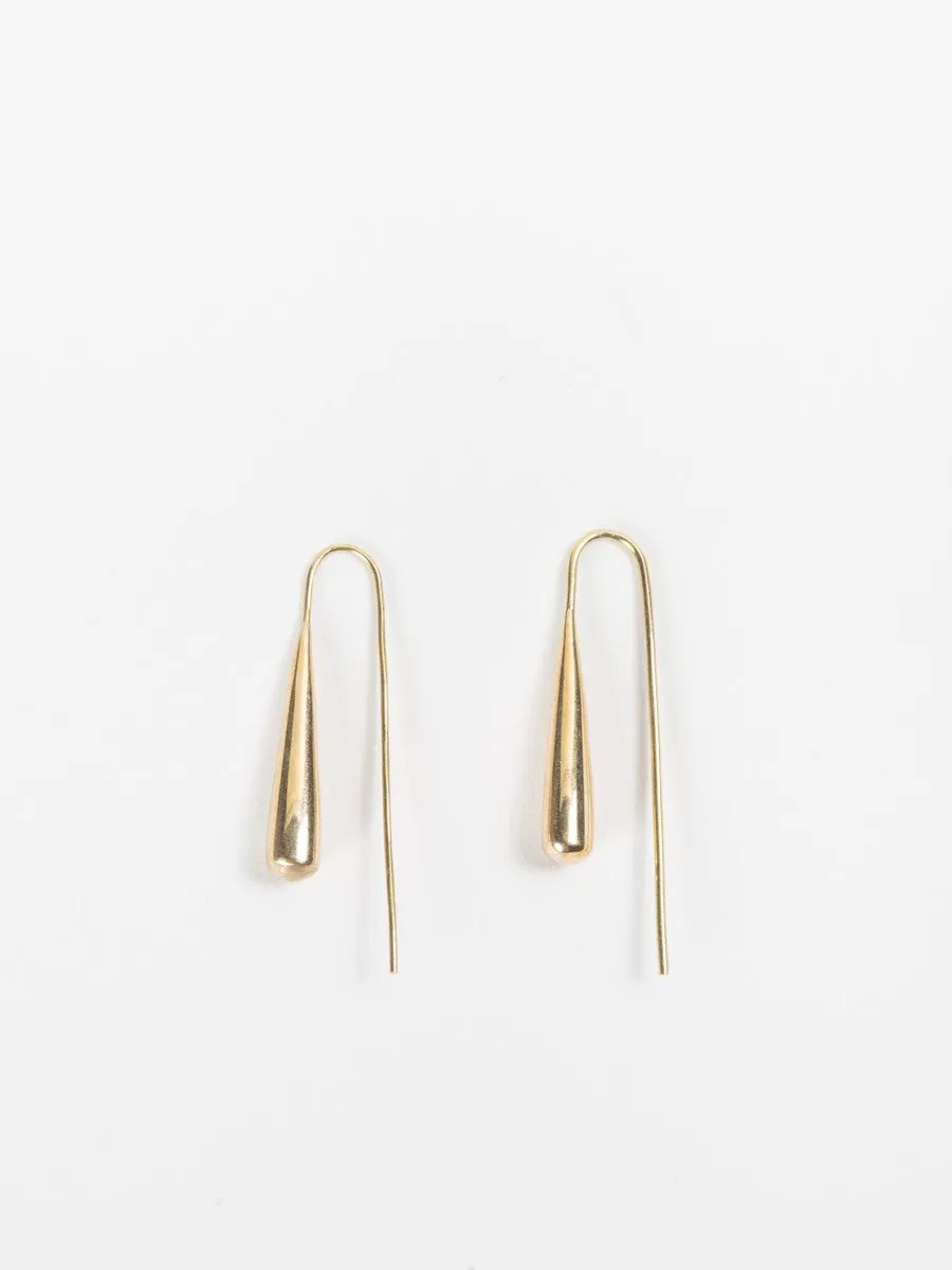 threader earrings - brass