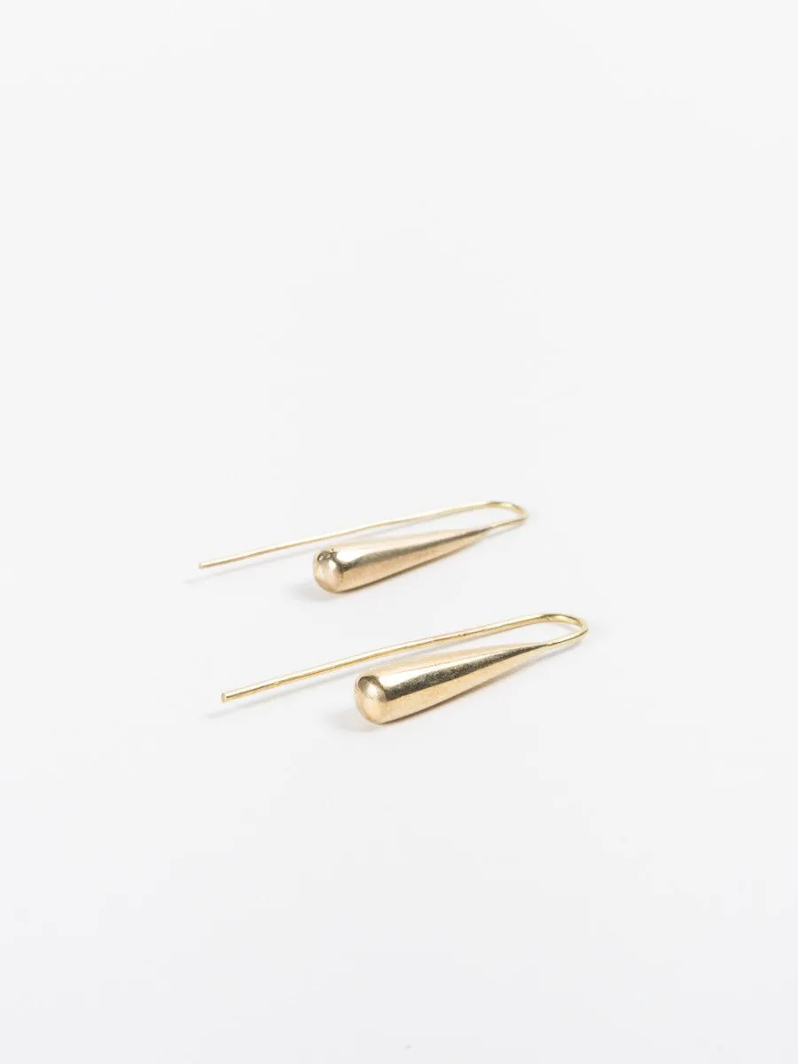 threader earrings - brass