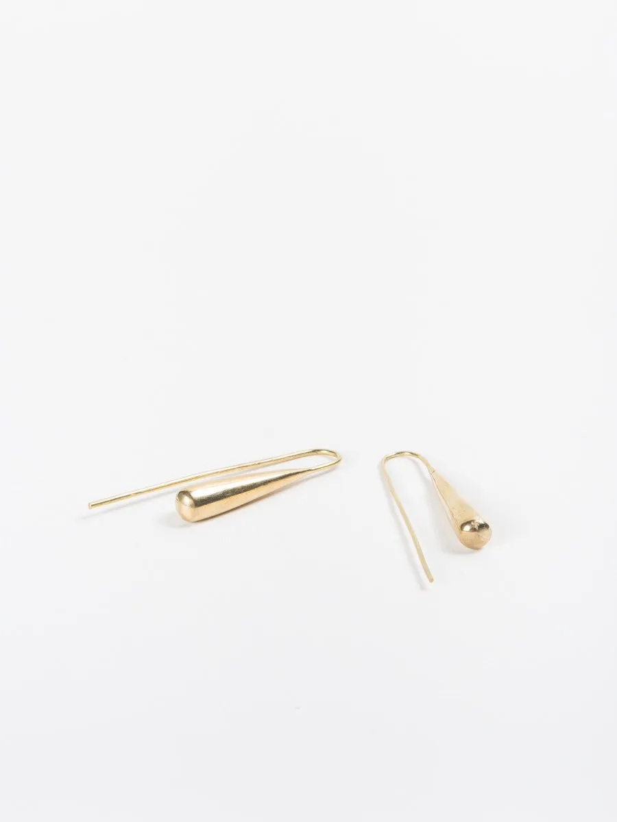 threader earrings - brass