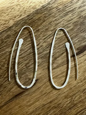 Threader Hammered Earrings