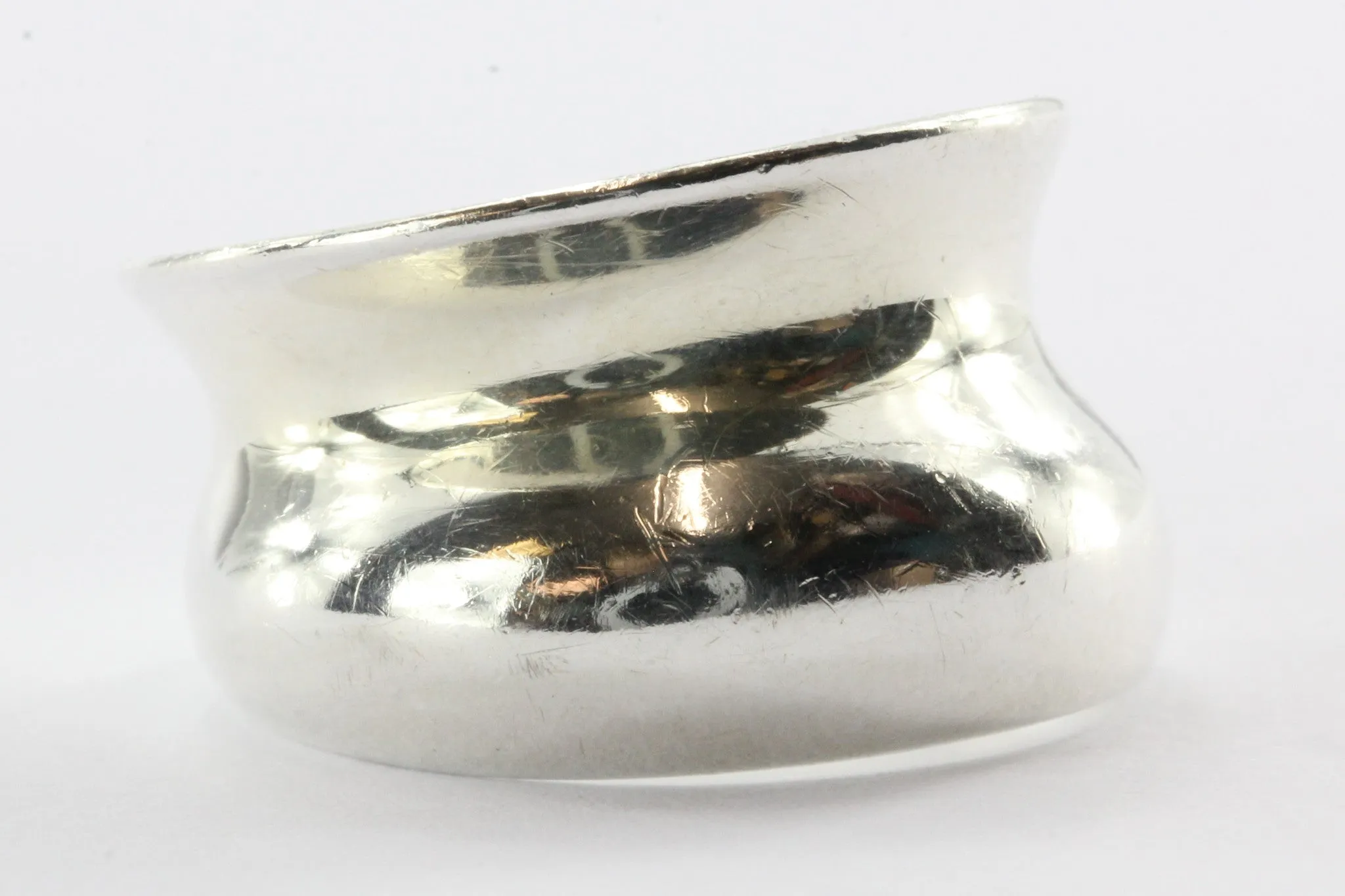 Tiffany & Co Frank Gehry Sterling Silver Wavy Fish Open Back Ring Size 5.75