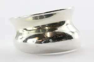 Tiffany & Co Frank Gehry Sterling Silver Wavy Fish Open Back Ring Size 5.75
