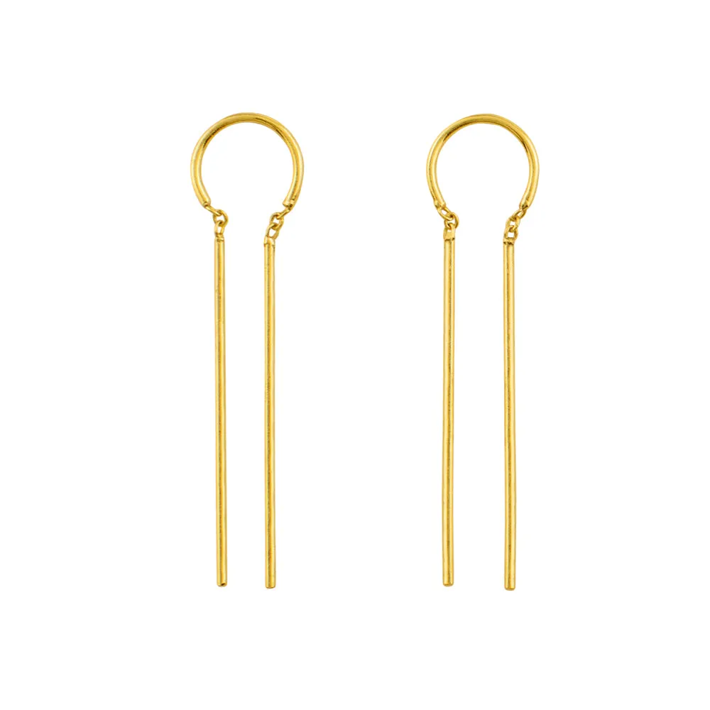 Tiny Dancer Threaders in Gold - 1 1/2"