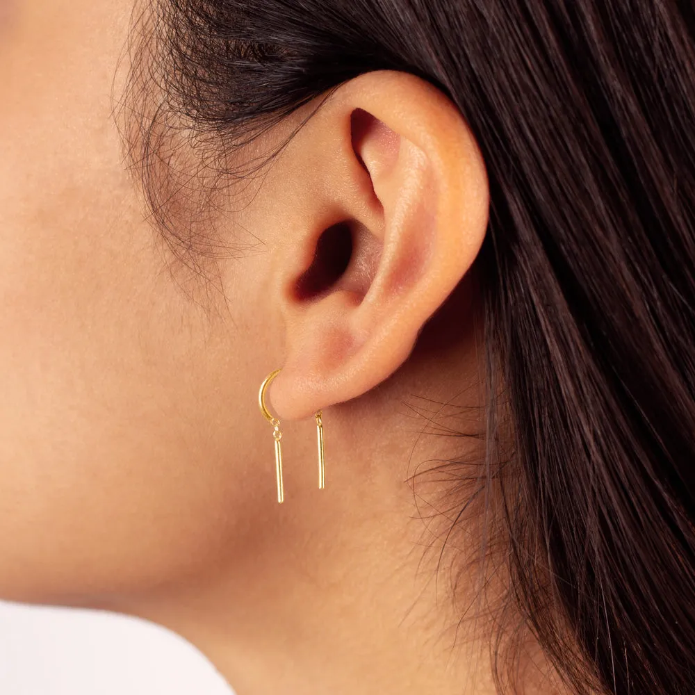 Tiny Dancer Threaders in Gold - 3/4"