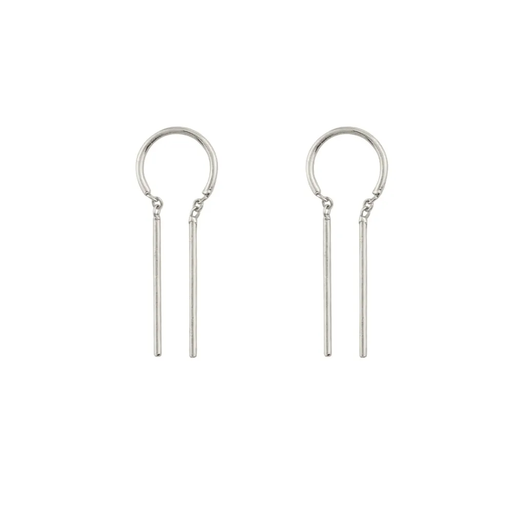 Tiny Dancer Threaders in Silver - 1"