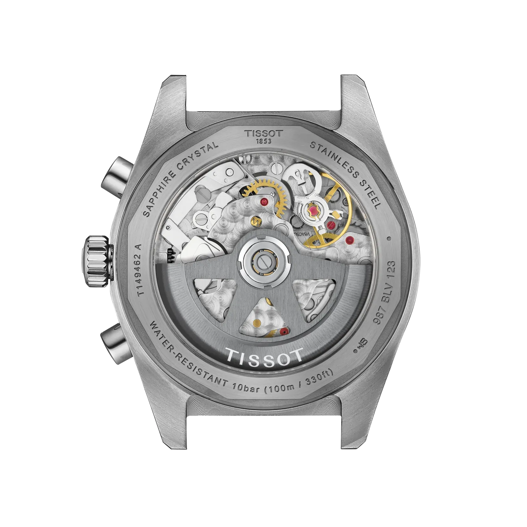 TISSOT PR516 MECHANICAL CHRONOGRAPH WHITE & BLUE ON BRACELET