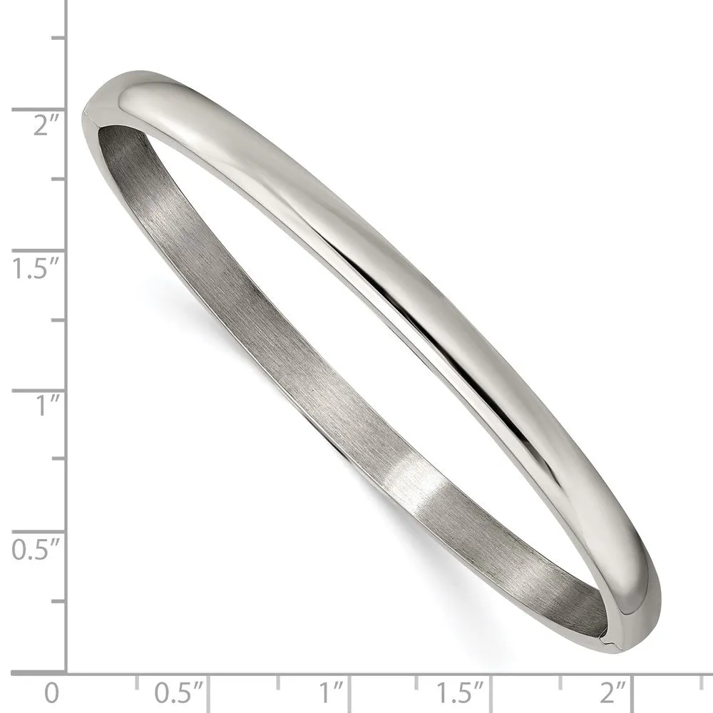 Titanium Polished 5mm Hinged Bangle