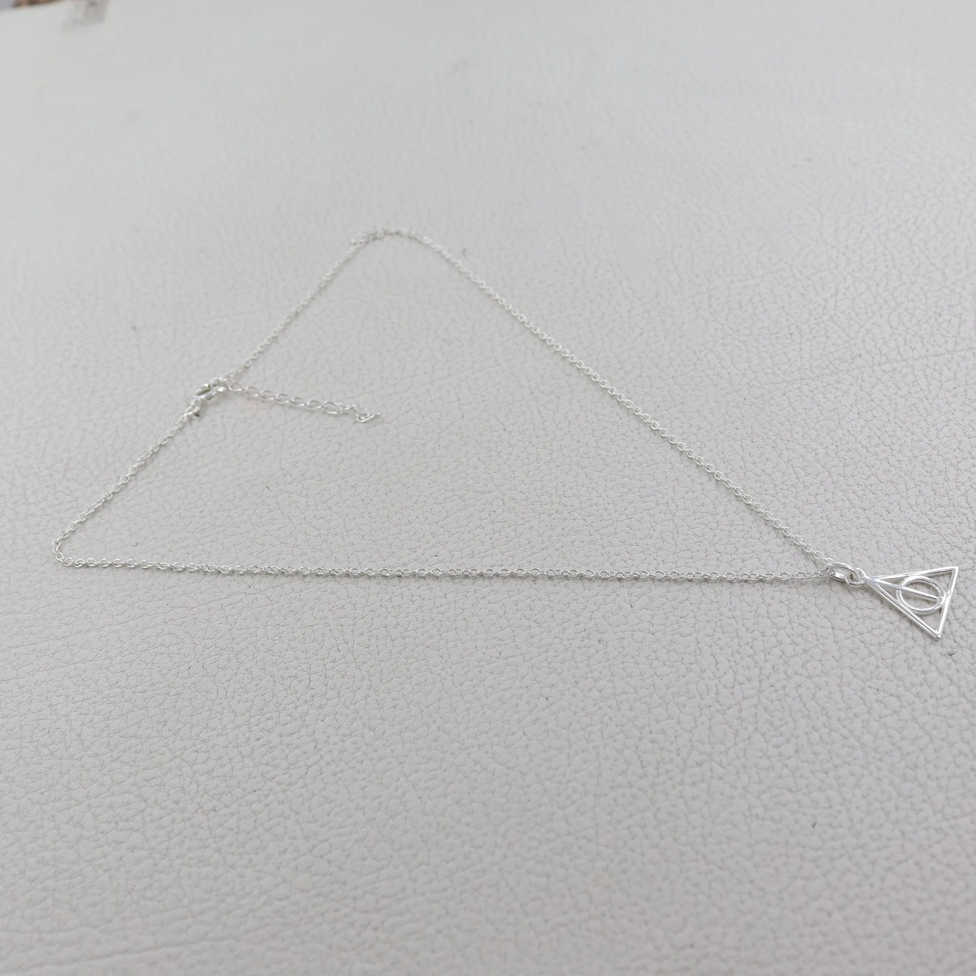 Triangle Shape Sterling Silver Minimalist Necklace For Girls