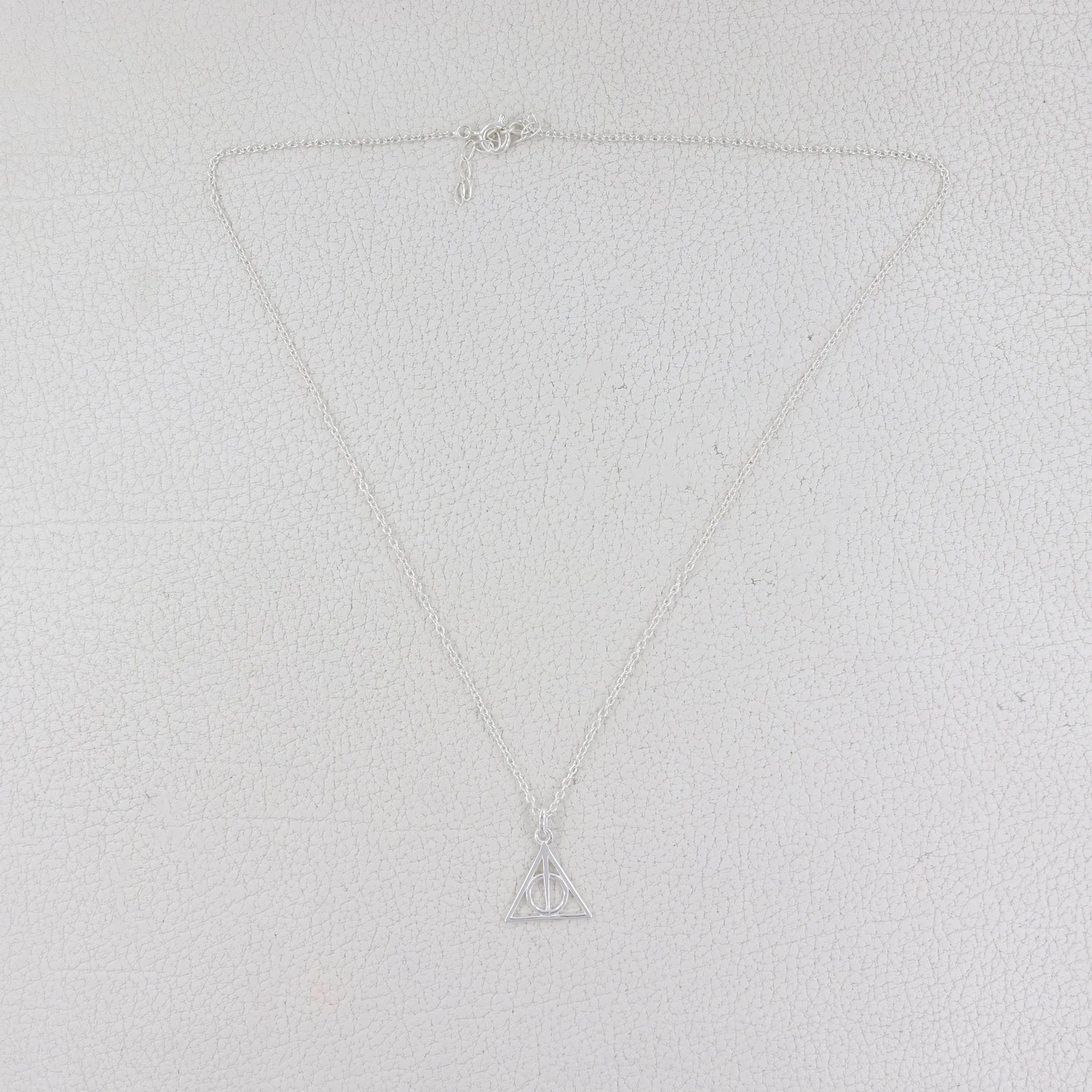 Triangle Shape Sterling Silver Minimalist Necklace For Girls