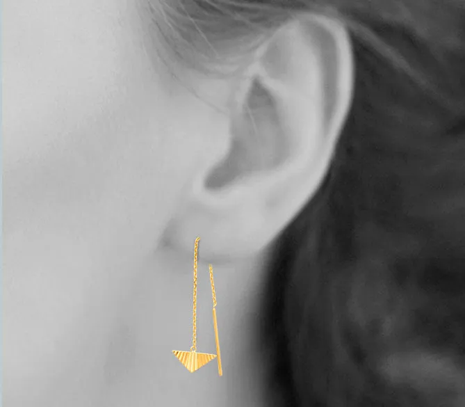 Triangle Threader Earrings